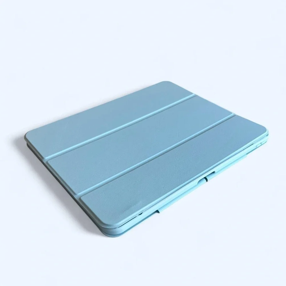 Light Blue iPad Case w Multi-Function Folio Cover + Hard Shell – 12.9 / 13 inch